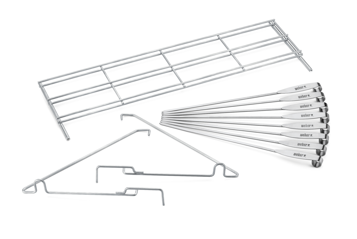 Многорівнева стійка та набір шампурів 8 шт Weber, нержавіюча сталь
