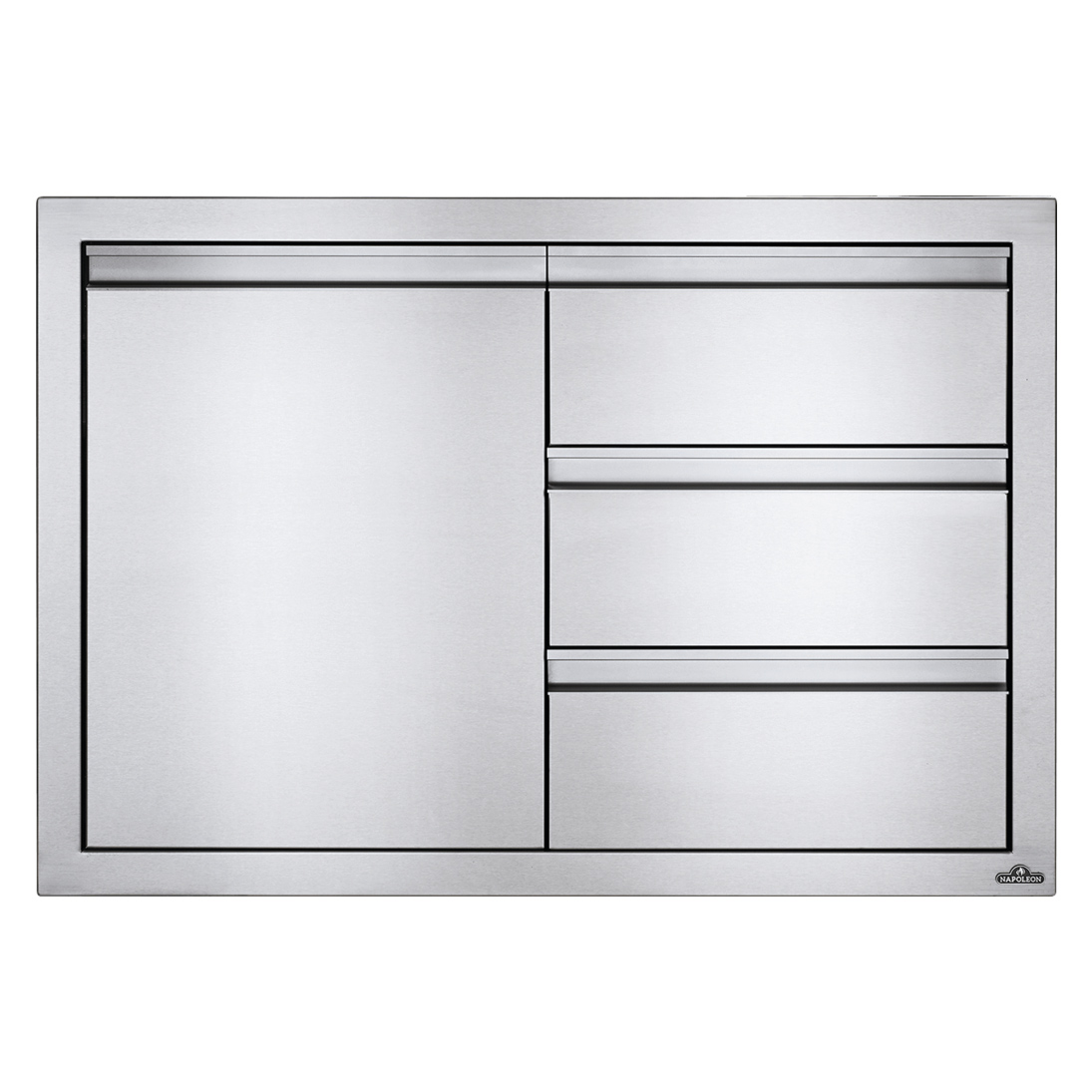 Вбудований елемент з трьома висувними ящиками та відсіком з дверима Napoleon, малий 91 х 61 см BI-3624-1D3DR