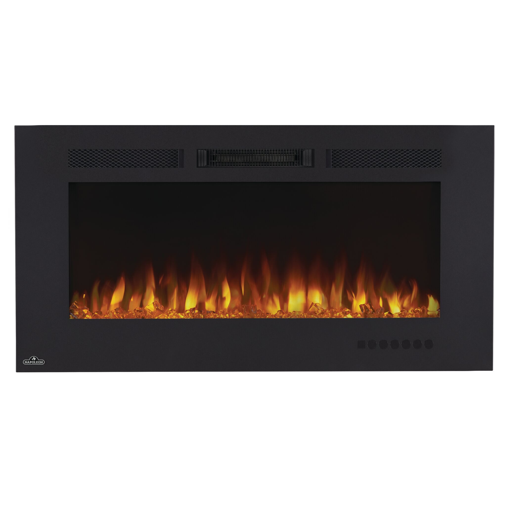 Камін електричний горизонтальний Napoleon Allure Phantom 42 з металевою сіткою, чорний мат NEFL42FH-MT