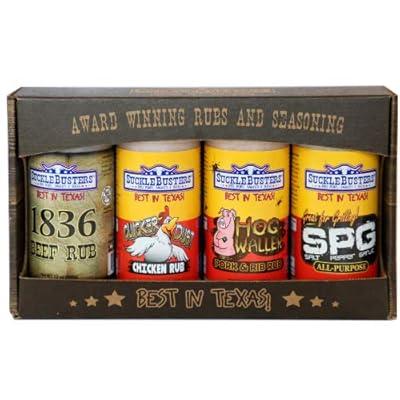Приправа SuckleBusters BBQ Rub Gift Box - 4 Large Jars подарунковий набір 4 шт. Великий