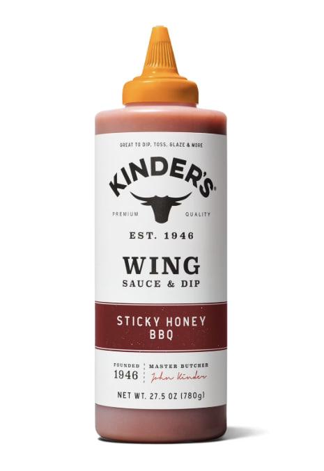 Соус для крилець Kinder’s Wing Sauce & Dip Sticky Honey BBQ, медово-барбекю, 780 г
