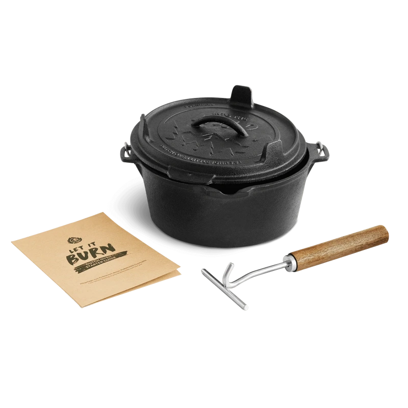 Чавунний казан Burnhard 946109 Dutch Oven 5,6 л з кришкою-планчею
