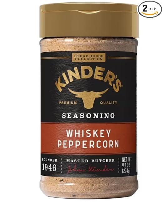 Приправа Kinder's Seasoning Whiskey Peppercorn Steakhouse Collection, для стейків та м'яса на грилі, 274 г