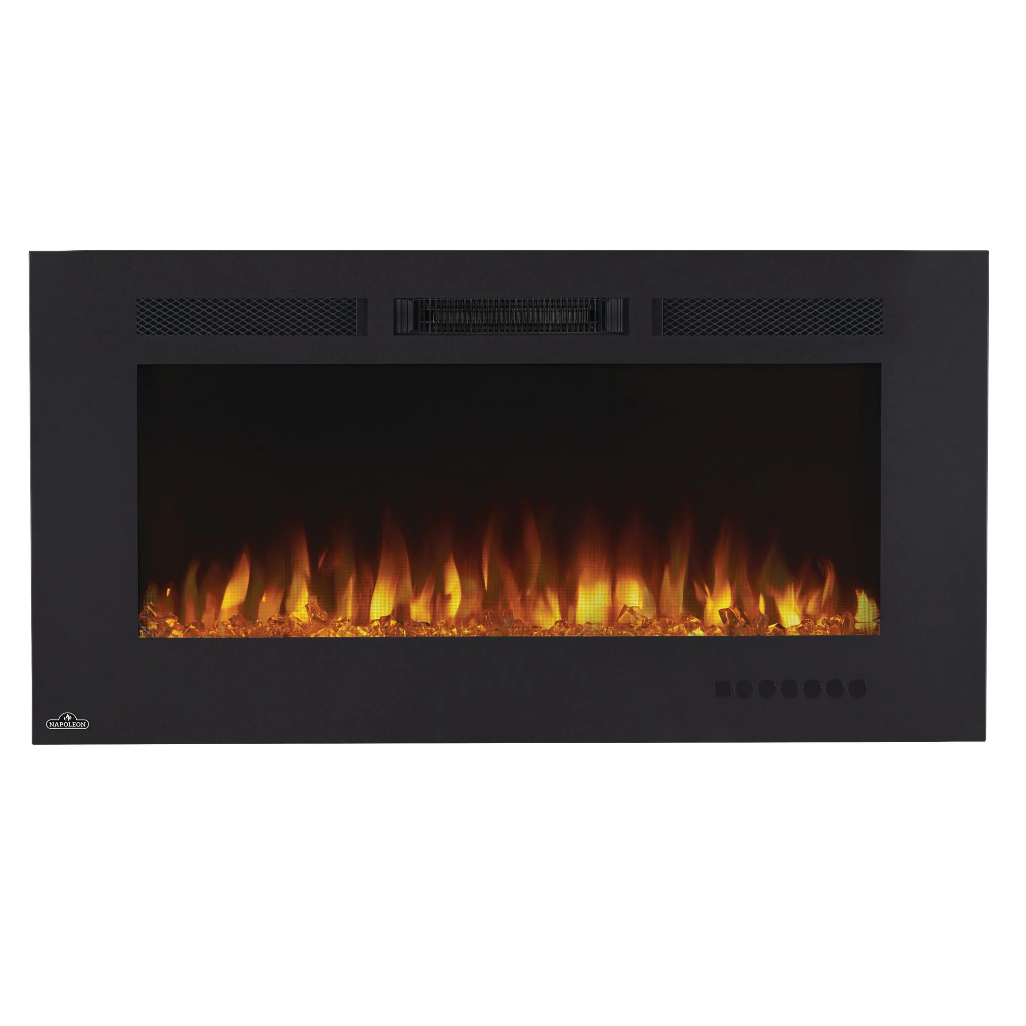 Камін електричний горизонтальний Napoleon Allure Phantom 42 з металевою сіткою, чорний мат NEFL42FH-MT